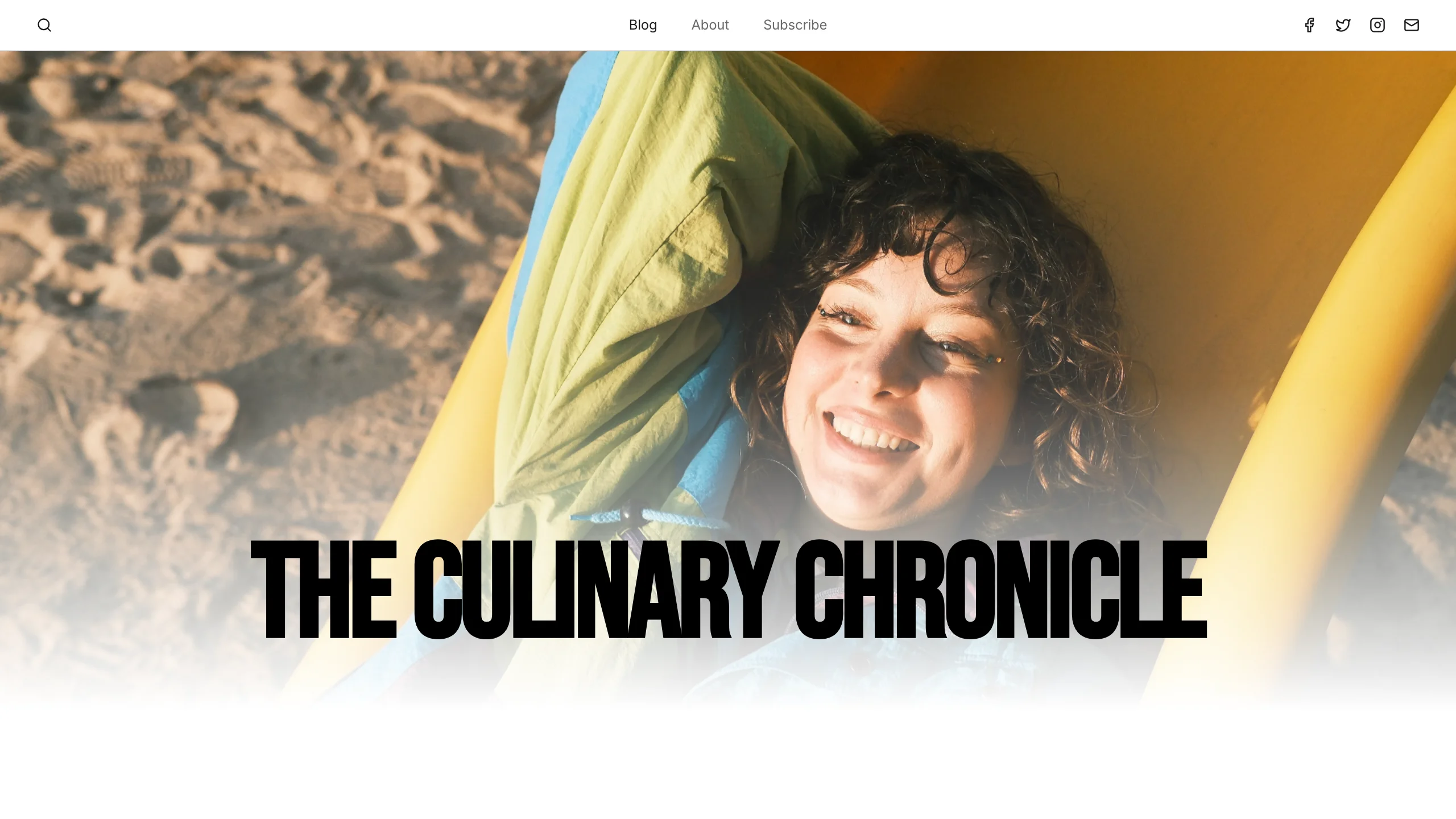 Screenshot of Culinary blog